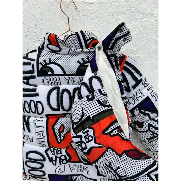 United Color of Benetton Kids Puffer Hoodie Graphic Jacket Sz XL Age 10/11 - Picture 3 of 12